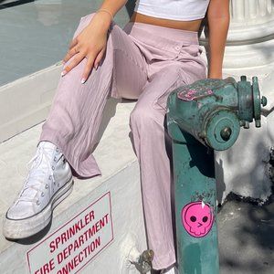 Zara Dusty Lavender Crossover Pant